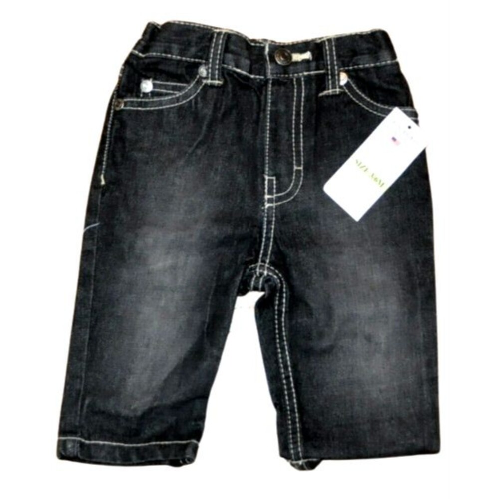U.S. Polo 3-6 Months Baby Blue Jeans Elastic Waist Pockets
